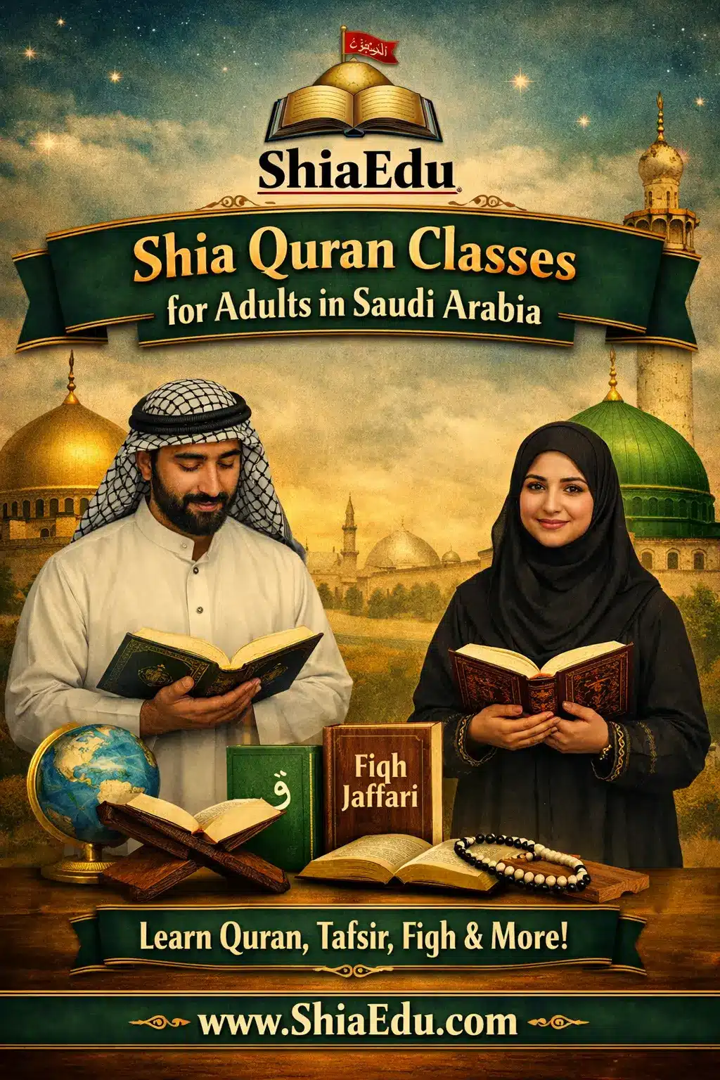 Shia Quran Classes for Adults in Saudi Arabia — Online Learning from Qatif, Al-Ahsa and Madina