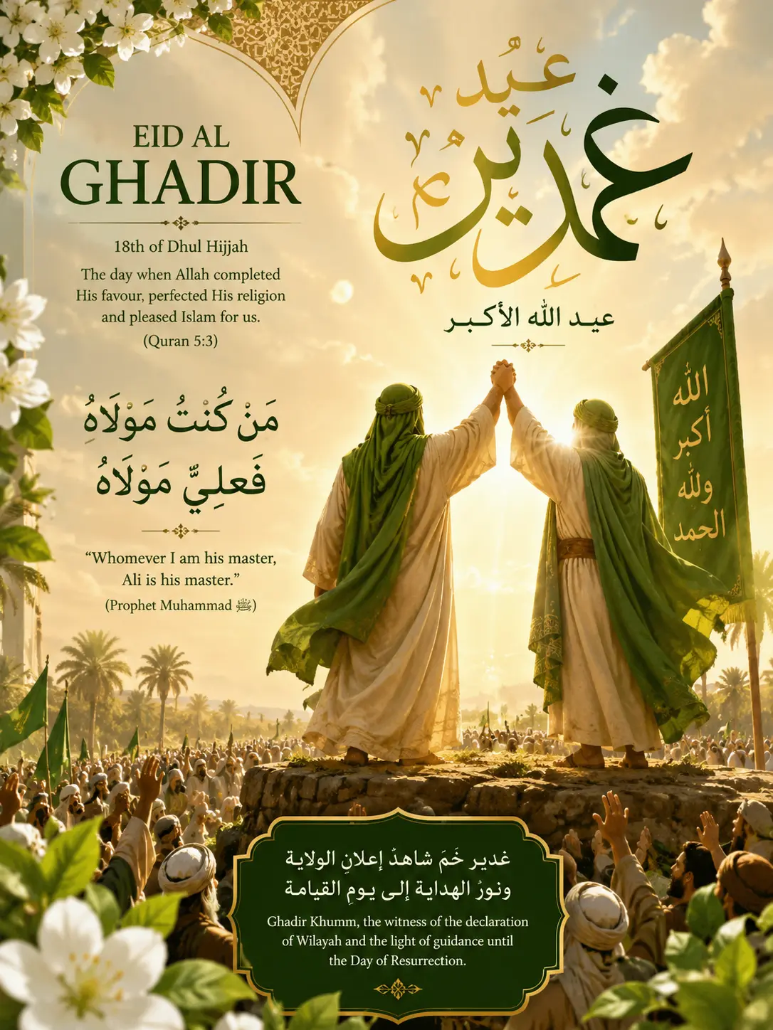 Eid al-Ghadir — Imam Ali declared Mawla at Ghadir Khumm by the Prophet ﷺ — 18 Dhul Hijja Islamic history | ShiaEdu