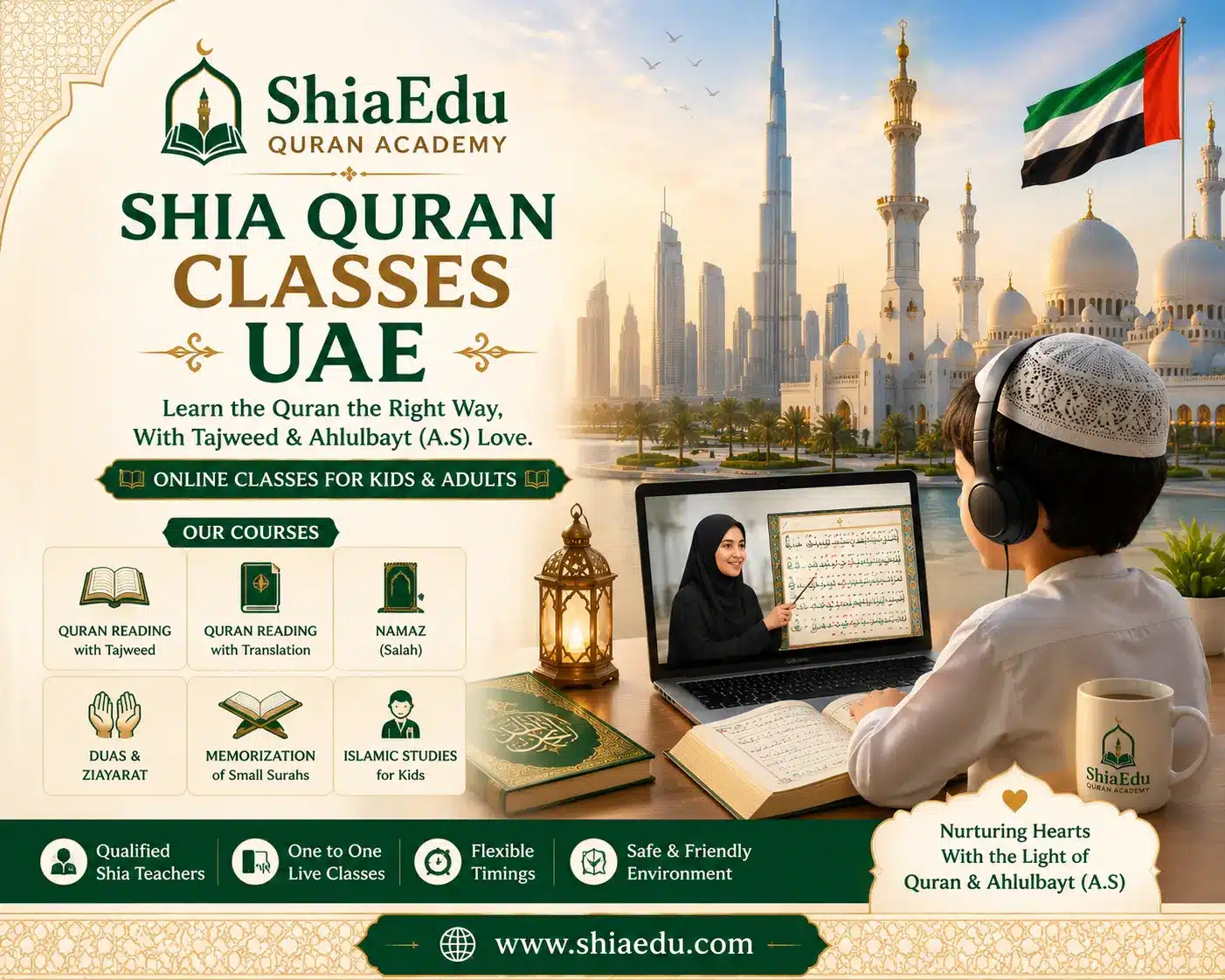 Shia Online Quran Classes in UAE for Kids — Certified Shia Quran Teachers for Children in Dubai, Abu Dhabi and Sharjah