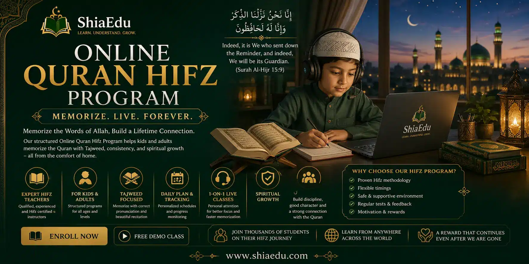 Online Hifz Program — Memorize the Holy Quran with ShiaEdu Shia Online Quran Academy