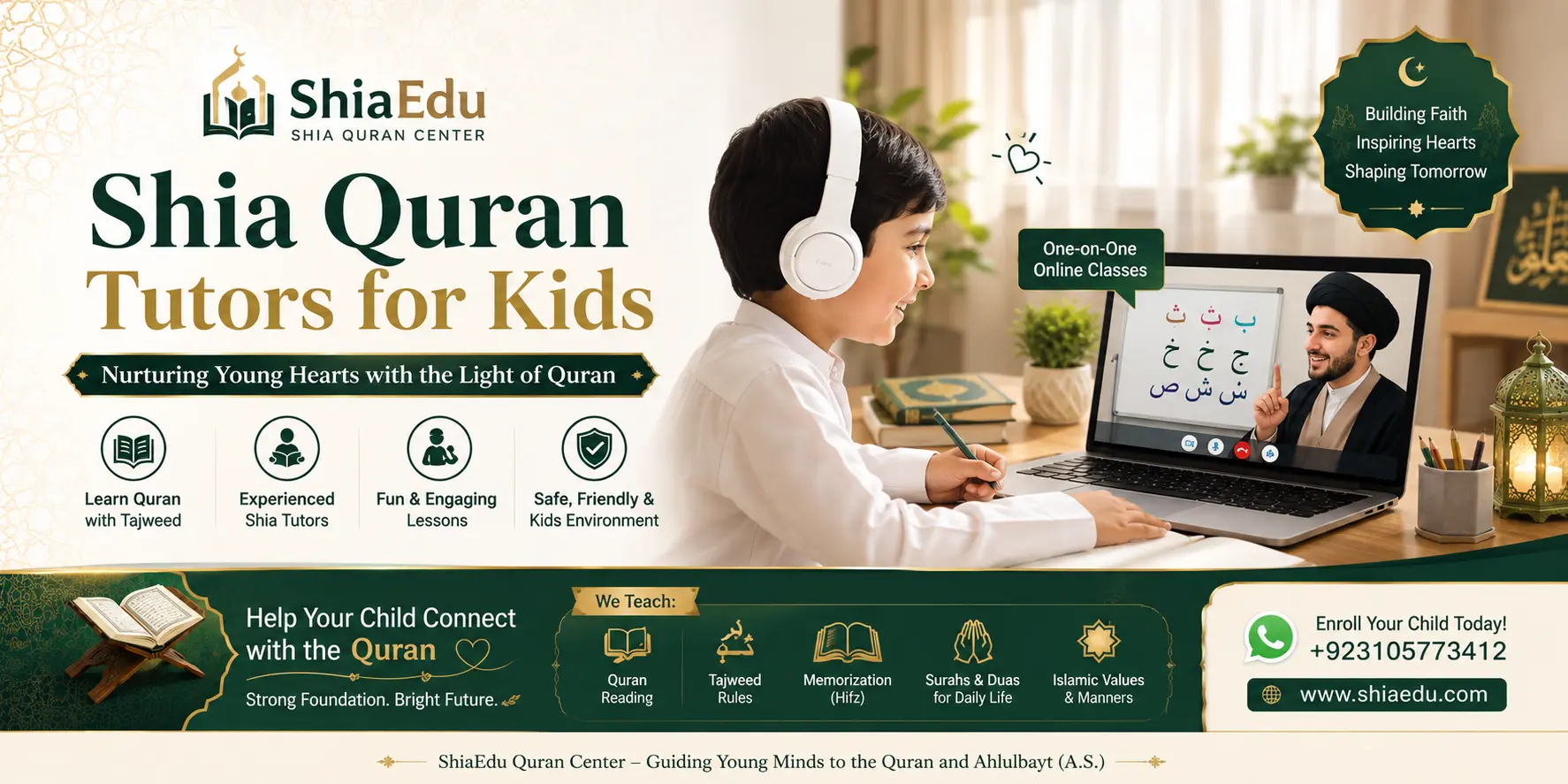 Online Shia Quran Tutors for Kids | ShiaEdu – Shia Online Quran Academy | Certified Shia Quran Teacher Reading Quran